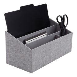 Realspace®  Gray Fabric 4-Compartment Desk Valet
