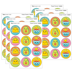 TREND Stinky Stickers, Fiesta Friends, Taco scent, 48 Per Pack, Set Of 6 Packs