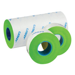 Garvey Price Marking Labels, Fluorescent Green, 1,200 Labels Per Roll, Pack Of 9 Rolls