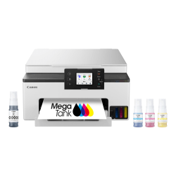 Canon MAXIFY GX1020 Wired & Wireless MegaTank Inkjet Multifunction Printer - Color - White - Copier/Printer/Scanner - 6169C002