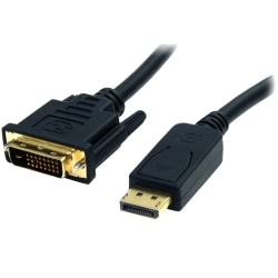 Line StarTech.com 6ft (1.8m) DisplayPort to DVI Cable, 1080p Video, DisplayPort to DVI-D Adapter/Converter Cable, DP 1.2 to DVI Monitor Cable