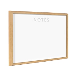 Kate and Laurel Blake Non-Magnetic Framed Dry-Erase Printed Glass, 18" x 24", Notes by The Creative Bunch Studio, Natural Plastic Frame