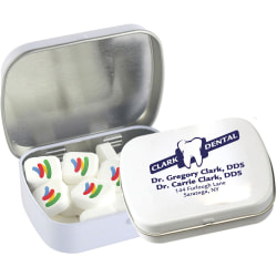 Custom Personalized Domed Tin With Imprinted Mints