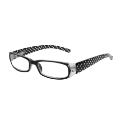 ICU Eyewear Wink Salinas Women's Reading Glasses, Black/Red/Polka Dot, +1.25