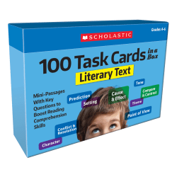 Scholastic® 100 Task Cards In A Box: Literary Text Cards, Grades 4-6
