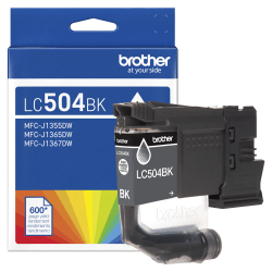 Brother LC504BK Black Standard Yield Ink Cartridge