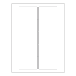 Tape Logic® Weather-Resistant Laser Labels, LL247WR, Rectangle, 3" x 2", White, Pack Of 1,000 Labels