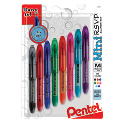 Pentel® R.S.V.P.® Mini Ballpoint Pens, Medium Point, 1.0 mm, Assorted Colors, Pack Of 8