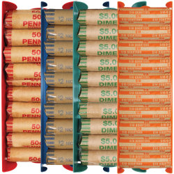 Nadex Coins Aluminium Coin Tray, 4 Pack, Assorted - 1 Coin - Aluminum - Red, Blue, Green, Orange, Assorted, Multi