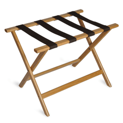 CSL Economy Wood Luggage Rack, 19-1/2"H x 26"W x 17"D, Light/Brown