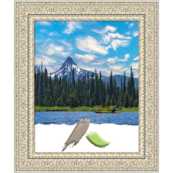 Amanti Art Fair Baroque Cream Wood Picture Frame, 21" x 25", Matted For 16" x 20"
