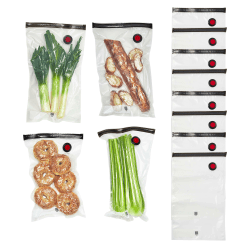 Zwilling Fresh & Save Large Vacuum Sealer Bags, 2.25 Gallon, Clear, Set Of 12 Bags