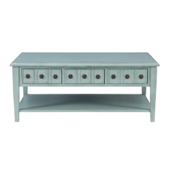 Powell Southam Coffee Table, 20"H x 47-3/4"W x 28"D, Teal