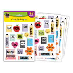 Teacher Created Resources Stickers, Cool for School, Total Qty 90