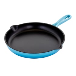 MegaChef Cast Iron Skillet, 10-1/4", Blue