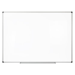 Realspace™ Magnetic Dry-Erase Whiteboard, 36" x 48", Silver Frame