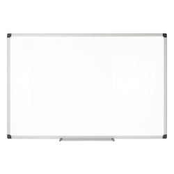 Realspace™ Magnetic Dry-Erase Whiteboard, 48" x 72", Silver Frame