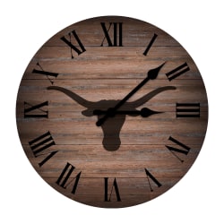 Imperial NCAA Rustic Wall Clock, 16", University Of Texas