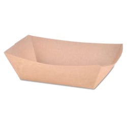SCT® Eco Food Trays, 8"H x 11"W x 8"D, Brown Kraft, Carton Of 1,000 Trays