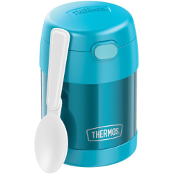 Thermos FUNtainer Stainless Steel Food Jar 10Oz - Food Storage - Dishwasher Safe - 3.7" Diameter - Teal, Green - Stainless Steel Body