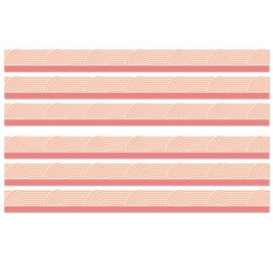 Carson Dellosa Education Straight Border, True to You Coral Wave, 36' Per Pack, Set Of 6 Packs