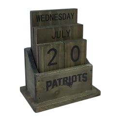 Imperial NFL Wood Block Calendar, New England Patriots