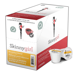 Skinnygirl Single-Serve K-Cup Coffee, Breakfast Blend Light Roast, Box Of 24 Pods