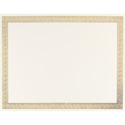 Great Papers! Foil Channel Certificates With Gold Foil Borders, 8-1/2" x 11", Ivory, Pack Of 15 Certificates