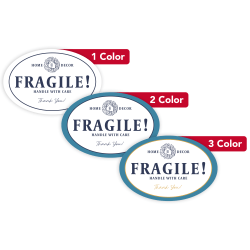 Custom 1, 2 Or 3 Color Printed Labels/Stickers, Oval, 4" x 6", Box Of 250