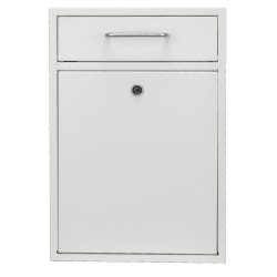 Alpine AdirOffice Large Ultimate Drop Box Wall-Mounted Mail Box, 16-1/4"H x 11-1/4"W x 4-3/4"D, White