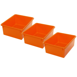 Romanoff Stowaway Letter Boxes, 5-1/4"H x 10-1/2"W x 13-1/8"D, Orange, Pack Of 3 Boxes