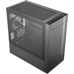 Cooler Master MasterBox MCB-NR400-KG5N-S00 Computer Case - Mini-tower - Black - Steel, Plastic, Mesh, Tempered Glass - 9 x Bay - 2 x 4.72" x Fans Installed - 0 - Micro ATX, Mini ITX Motherboard Supported - 6 x Fans Supported