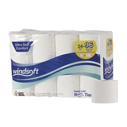 Windsoft® Premium Bath Tissue, Septic Safe, 2-Ply, White, 284 Sheets/Roll, 24 Rolls/Carton