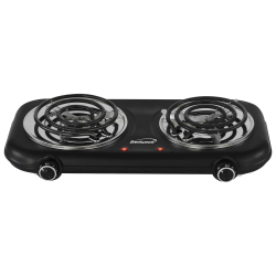 Brentwood® 1,100-Watt Double-Coiled Countertop Electric Burner with Temperature Control & Power Indicator Light, Black, TS-363BK