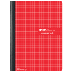 Office Depot® Brand Composition Book, 7-1/4" x 9-3/4", Quadrille Ruled, 80 Sheets, Red