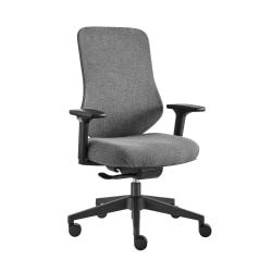 Eurostyle Jeppe Fabric High-Back Office Task Chair, Gray/Black