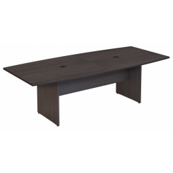 WorkPro Motiva Office Conference Table With Wood Base, 29"H x 96"W x 42"D, Storm Gray, Installation Included