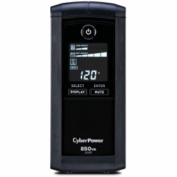 CyberPower® CP850AVRLCD Uninterruptible Power Supply, 9 Outlets, 850VA/510 Watt