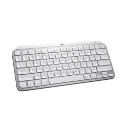 Logitech MX Keys Mini for MAC - Wireless Connectivity - Bluetooth - 32.81 ft Dictation, Emoji, Microphone Mute Hot Key(s) - PC, Mac - MX Keyswitch - Pale Gray
