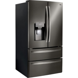 LG 28 cu.ft. Smart wi-fi Enabled French Door Refrigerator - 27.80 ft³ - French Door - 18.60 ft³ Net Refrigerator Capacity - 9.20 ft³ Net Freezer Capacity - Black Stainless Steel - Smooth - LED Light
