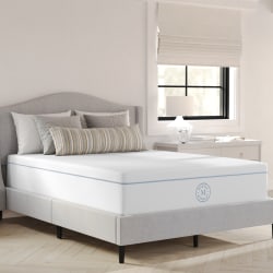 Martha Stewart SleepComplete 12 Inch Medium Firm Hybrid Pocket Spring and Foam Dual-Action Cooling Mattress with Breathable CoolWeave Jacquard Knitted Top, Full