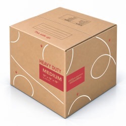 Office Depot® Brand Corrugated Moving & Storage Box, Heavy-Duty, Kraft, Cube, 18"L x 18"W x 18"H, Total Qty 1