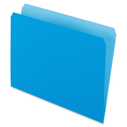 Pendaflex® Straight-Cut Color File Folders, Letter Size, Blue, Box Of 100