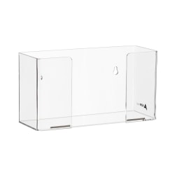 Alpine AdirMed Single Box Capacity Acrylic Glove Dispenser, 5-5/16"H x 10-1/4"W x 3-1/2"D, Clear