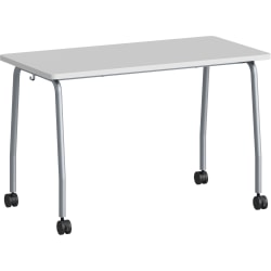Lorell Training Table - For - Table TopLaminated Top - 300 lb Capacity - 29.50" Table Top Length x 23.63" Table Top Width x 1" Table Top Thickness - 47.25" Height - Assembly Required - Gray - Particleboard Top Material - 1 Each