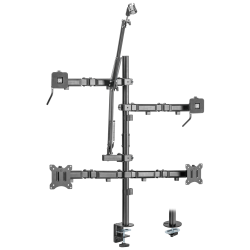 Mount-It! MI-482 All-In-One Studio Mount for Dual Monitors/Camera/Microphone/Light, Steel