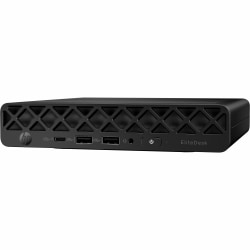HP EliteDesk 8 G1i Desktop Computer, Intel Core Ultra 5 235T, 16 GB, 256 GB PCI Express NVMe SSD, Mini PC, Black, D32NDUTABA