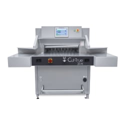 Formax Cut-True 31H Hydraulic Automatic Guillotine Paper Cutter With LED Laser Line, 28-3/4", Gray