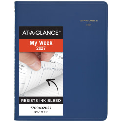 AT-A-GLANCE® Contemporary 2027 Weekly Monthly Planner, Black, Medium, 7" x 8 3/4", 709402027