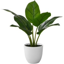 Monarch Specialties Cora 17"H Artificial Plant With Pot, 17"H x 17"W x 16"D, Green